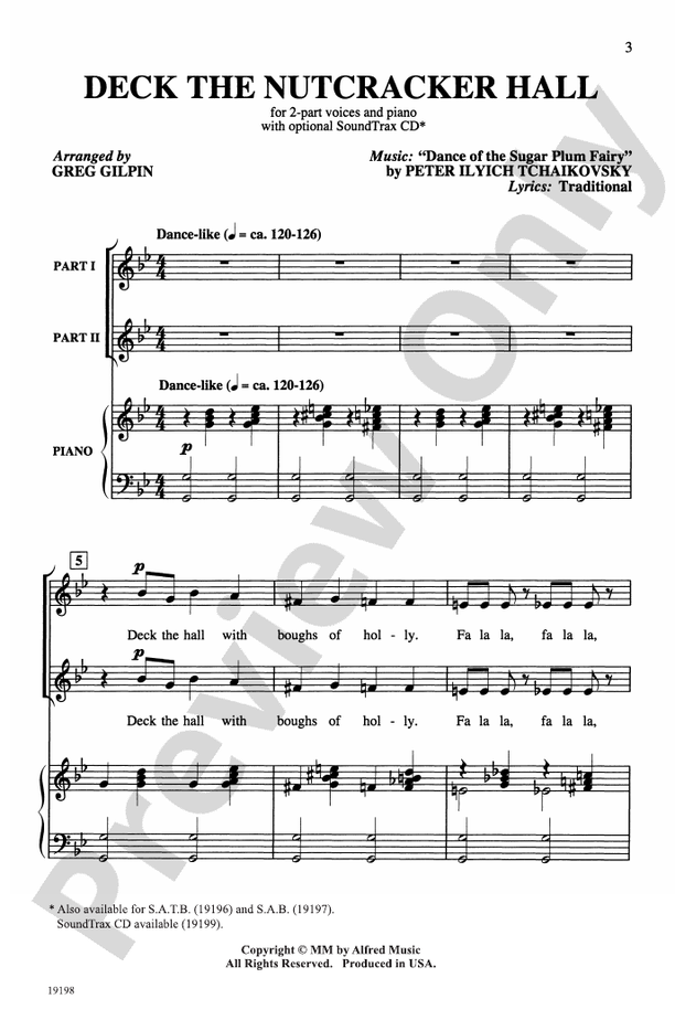 Deck the Nutcracker Hall – 2-Part Choral Octavo (Digital Download)