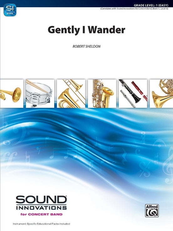 Gently, I Wander - Concert Band Conductor Score & Parts (Digital Download)