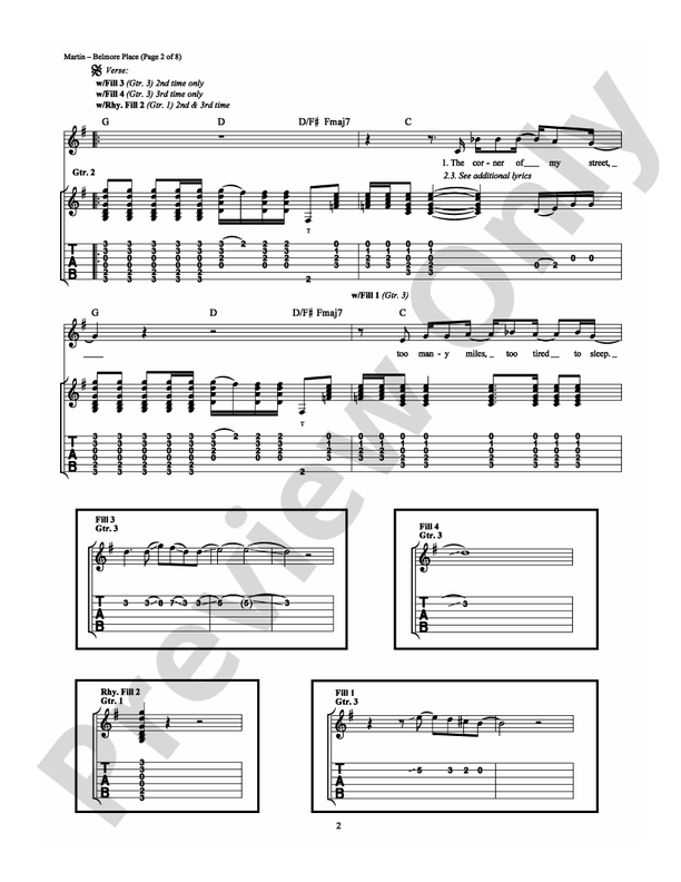 Belmore Place - Guitar TAB (Digital Download)