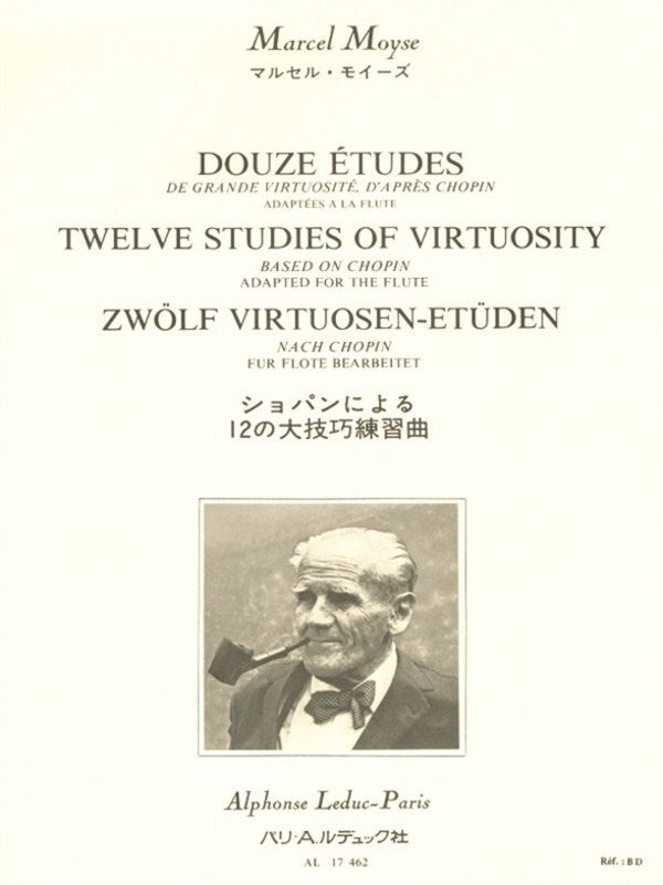 12 Studies of Virtuosity based on Chopin for Flute - Moyse - Leduc AL17462