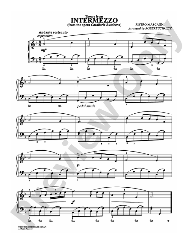Mascagni - Intermezzo - Easy Piano (Digital Download)