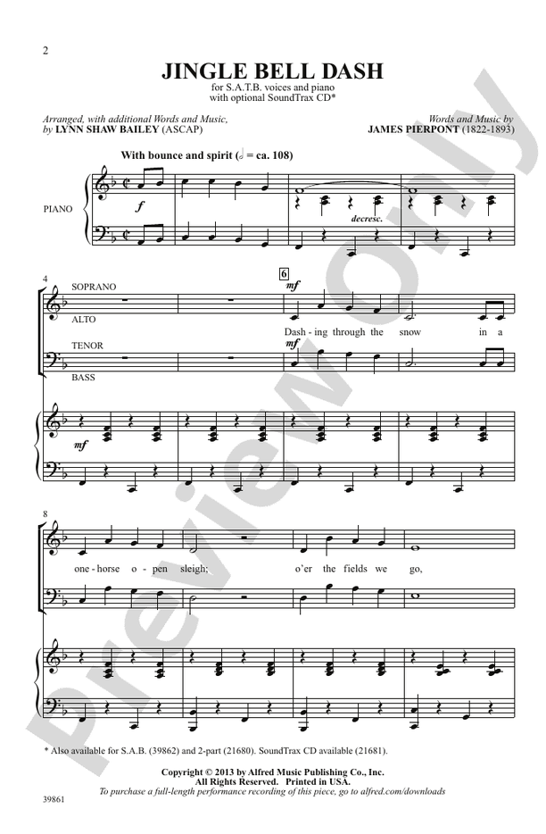 Jingle Bell Dash – SATB Choral Octavo (Digital Download)