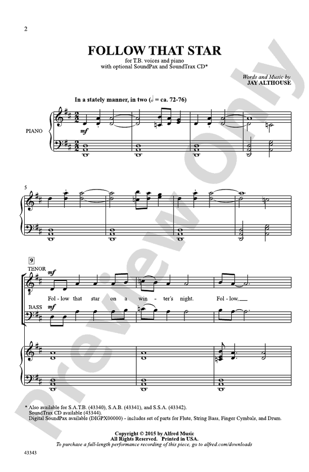 Follow That Star – TB Choral Octavo (Digital Download)