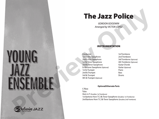 The Jazz Police (Grade 2) - Jazz Ensemble Conductor Score & Parts(Digital Download)