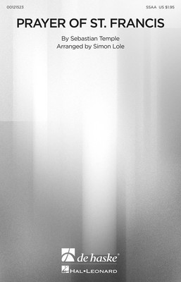 Prayer of St. Francis - Sebastian Temple - SSAA Simon Lole De Haske Publications Octavo
