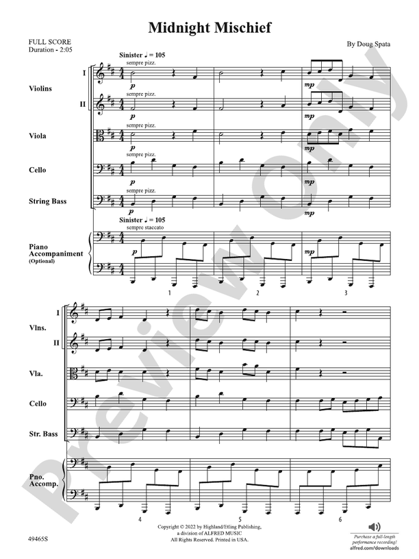 Midnight Mischief - String Orchestra Conductor Score & Parts (Digital Download)