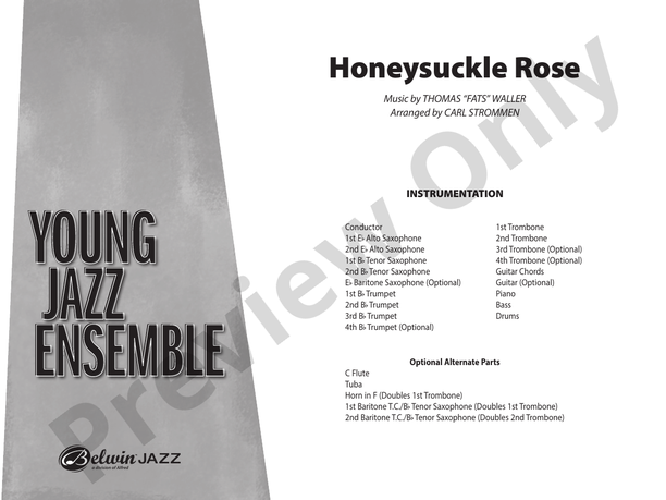 Honeysuckle Rose - Jazz Ensemble Conductor Score & Parts(Digital Download)