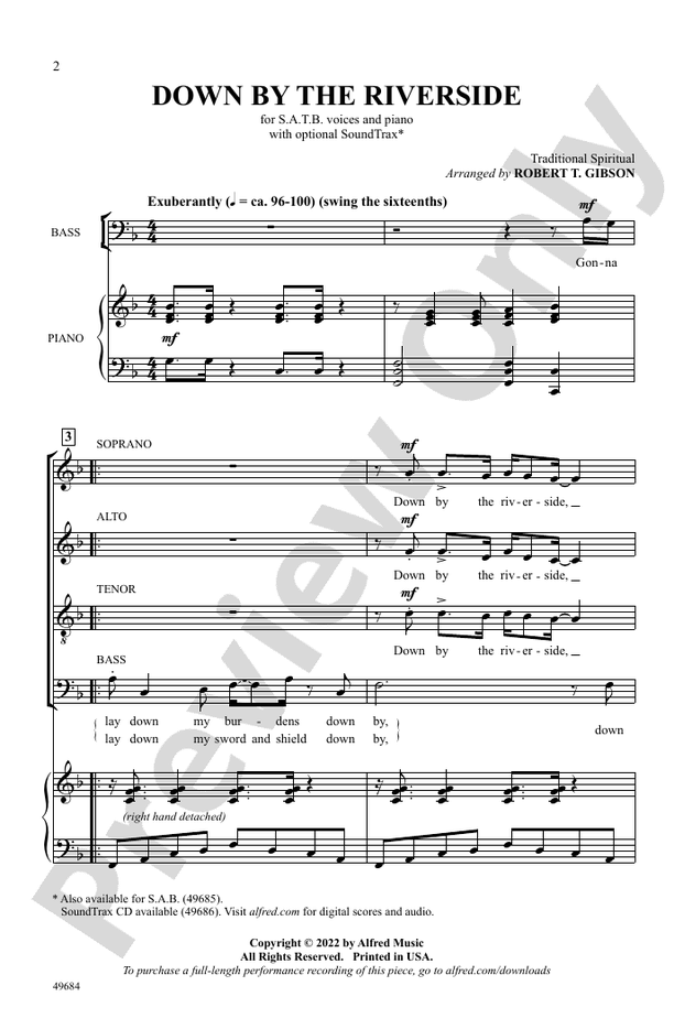Down by the Riverside - SATB Choral Octavo (Digital Download)