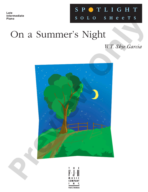 On a Summer's Night - Piano (Digital Download)