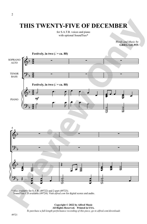 This Twenty-Five of December - SATB Choral Octavo (Digital Download)