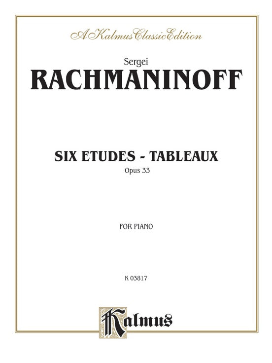 Rachmaninoff - Etudes Tableaux, Op. 33 - Piano Solo (Digital Download)