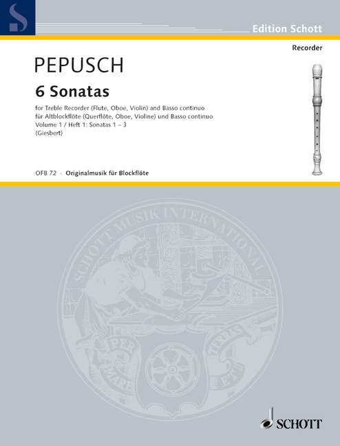 Pepusch - 3 Sonatas - Violin/Piano Accompaniment Schott SCOFB72
