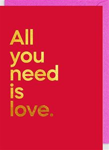 ***WAS $7.99***Greeting Card - All You Need is Love The Beatles