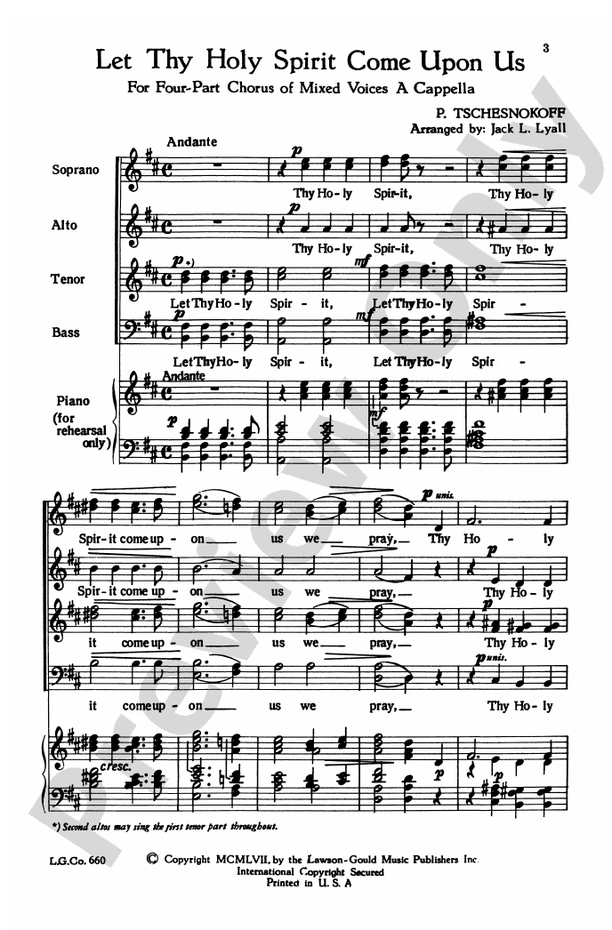 Let Thy Holy Spirit Come Upon Us – SATB Choral Octavo (Digital Download)