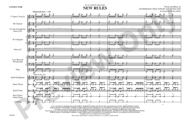 New Rules – Marching Band Conductor Score & Parts (Digital Download)