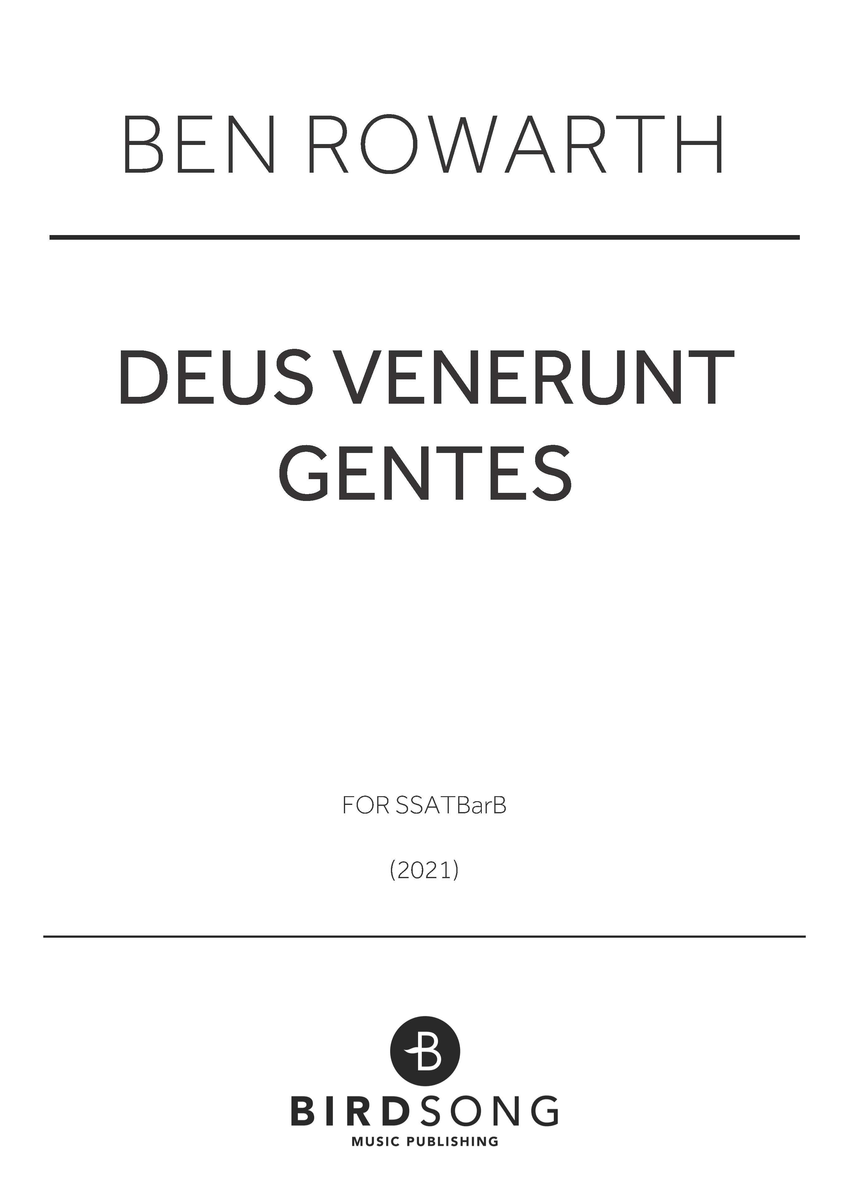 Deus Venerunt Gentes - SATB Chorus (Digital Download)