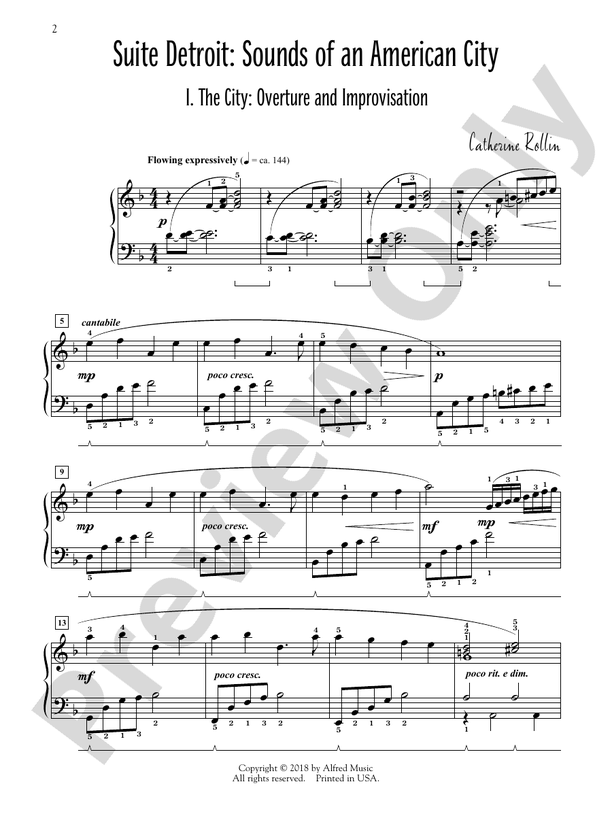 Suite Detroit: Sounds of an American City - Piano Suite - Piano (Digital Download)