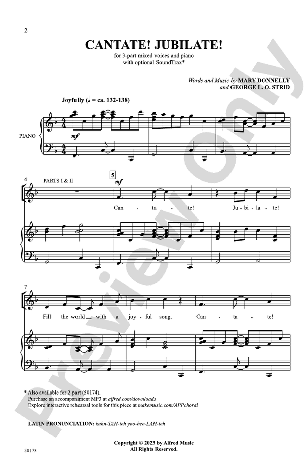 Cantate! Jubilate! - 3 Part Mixed Choral Octavo (Digital Download)