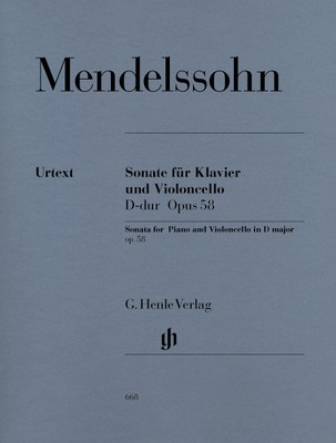 Mendelssohn - Sonata Op58 in Dmaj - Cello/Piano Accompaniment Henle HN668