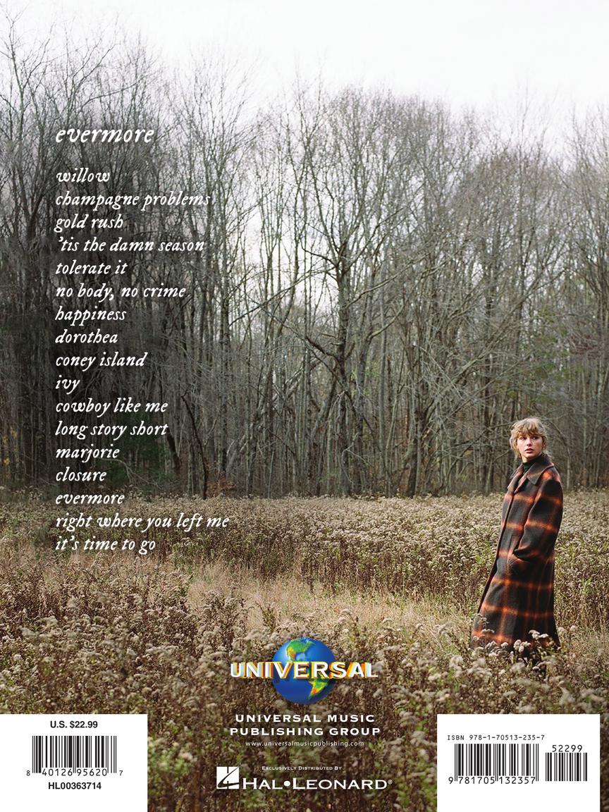 Evermore - Taylor Swift - PVG Hal Leonard