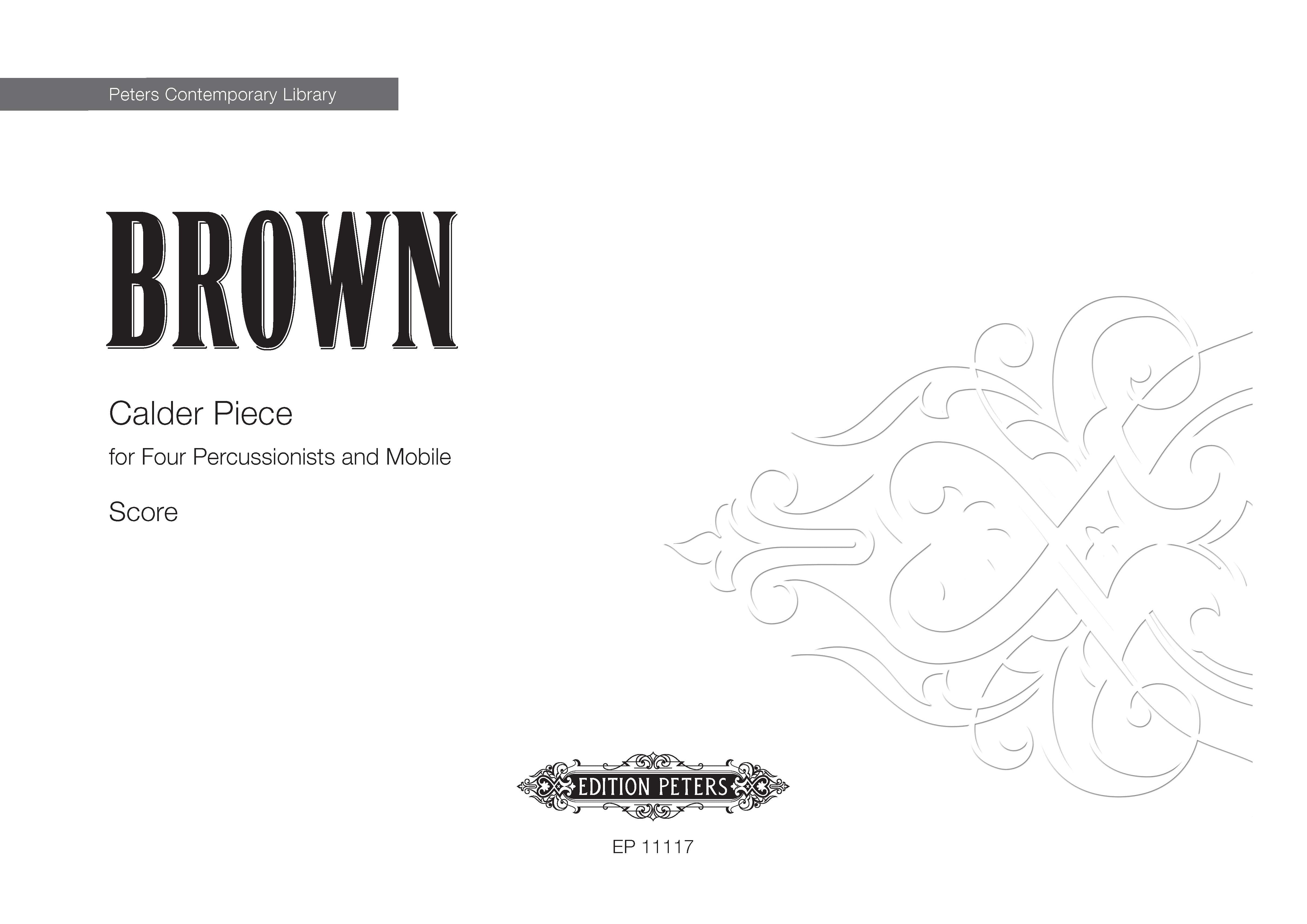 Calder Piece (EP11117) - Percussion/Mobile Phone Full Score (Digital Download)