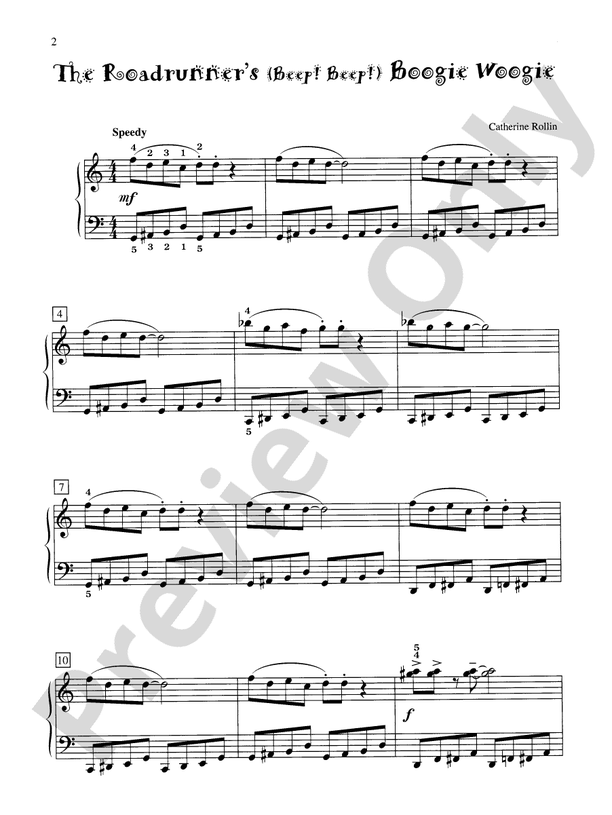 The Roadrunner's (Beep! Beep!) Boogie Woogie - Piano Solo (Digital Download)