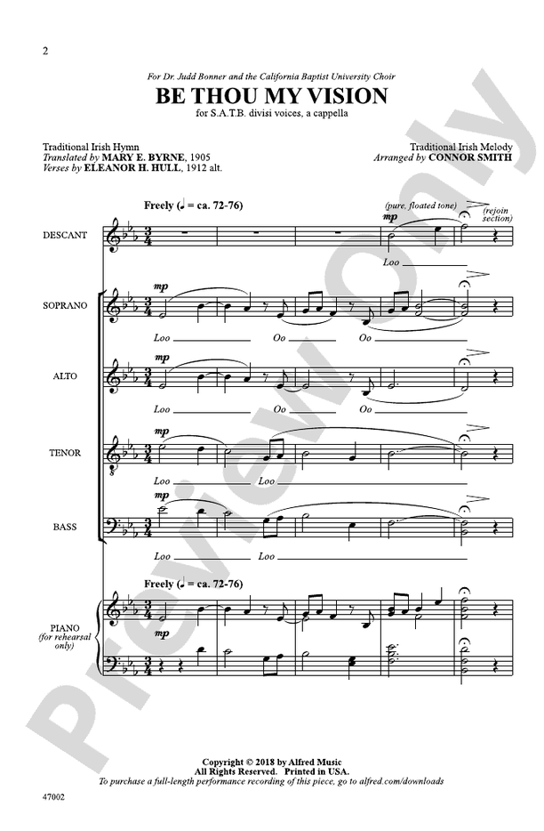 Be Thou My Vision – SATB divisi, a cappella Choral Octavo (Digital Download)