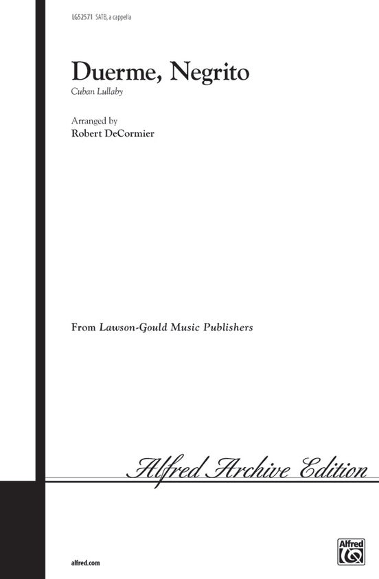 Duerme, Negrito – SATB Choral Octavo (Digital Download)