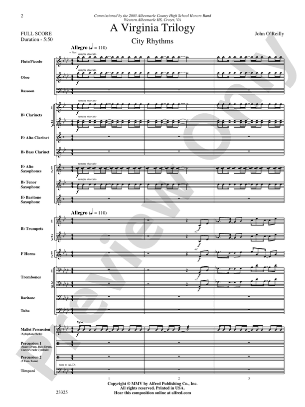 A Virginia Trilogy - Concert Band Conductor Score & Parts (Digital Download)