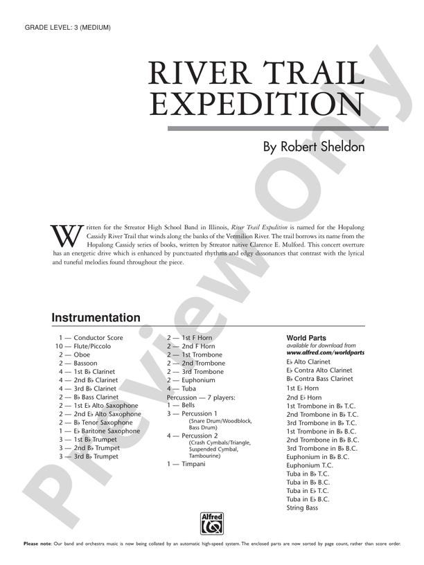 River Trail Expedition - Concert Band Conductor Score & Parts (Digital Download)