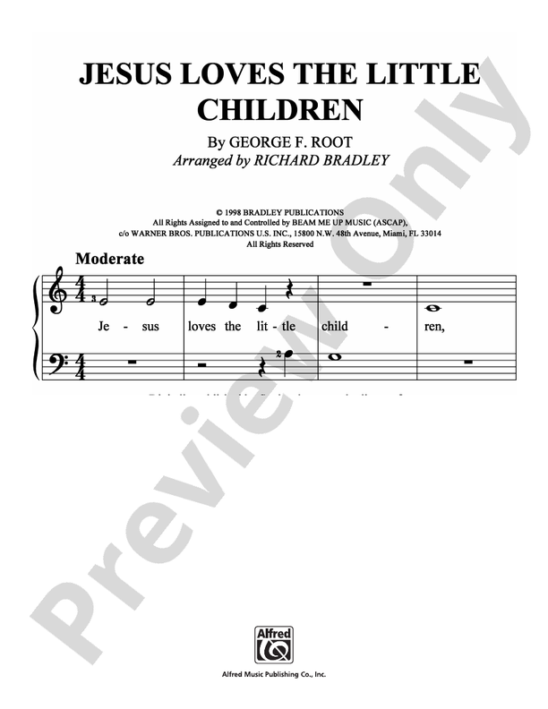 Jesus Loves the Little Children - Arr. Richard Bradley - Easy Piano (Digital Download)