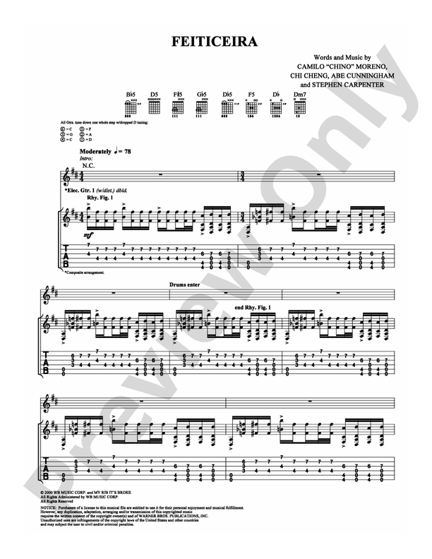Feiticeira - Guitar TAB (Digital Download)
