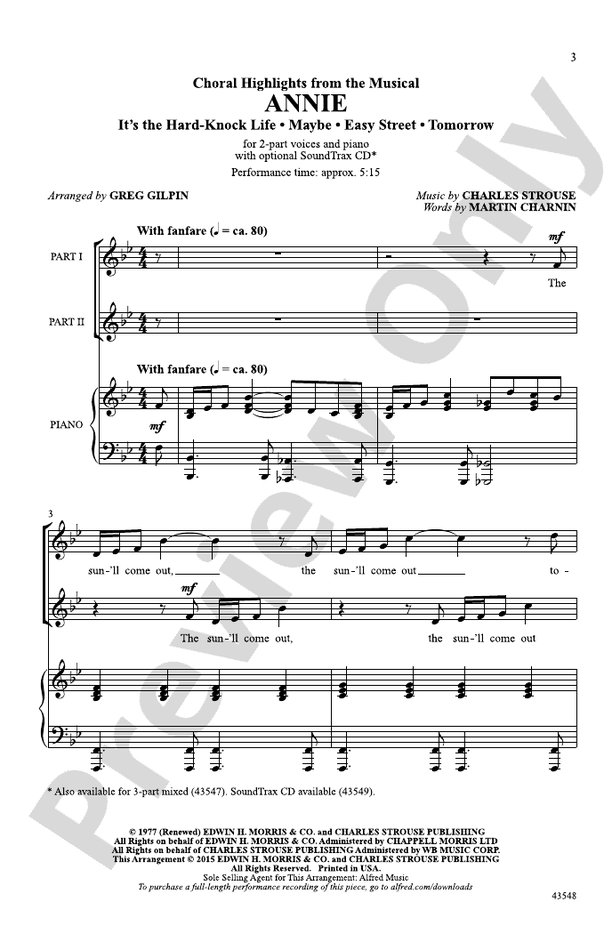 Annie – 2-Part Choral Octavo (Digital Download)