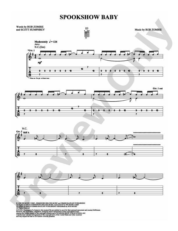Spookshow Baby - Guitar TAB (Digital Download)