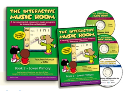 The Interactive Music Room Book 2 - Lower Primary - A developmental classroom music program for interactive whiteboard - Kevin O'Mara|Mark Leehy|Rob Fairbairn - Bushfire Press Package