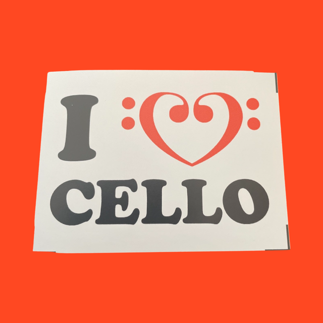 Sticker I Love Cello