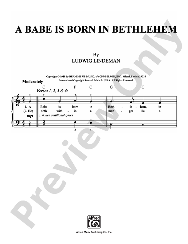 Babe Is Born In Bethlehem, A - DSM-PS-0007100 - Easy Piano (Digital Download)