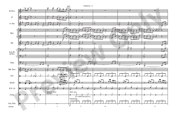 Into the Night – Marching Band Conductor Score & Parts (Digital Download)