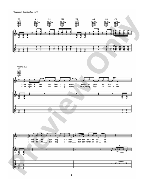 Gasoline - Guitar TAB (Digital Download)