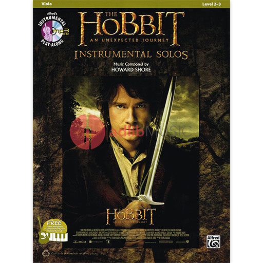 Hobbit Unexpected Journey Solos Viola Bk/CD