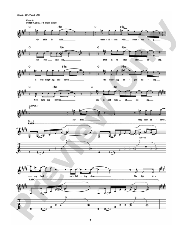 10's - Guitar TAB (Digital Download)