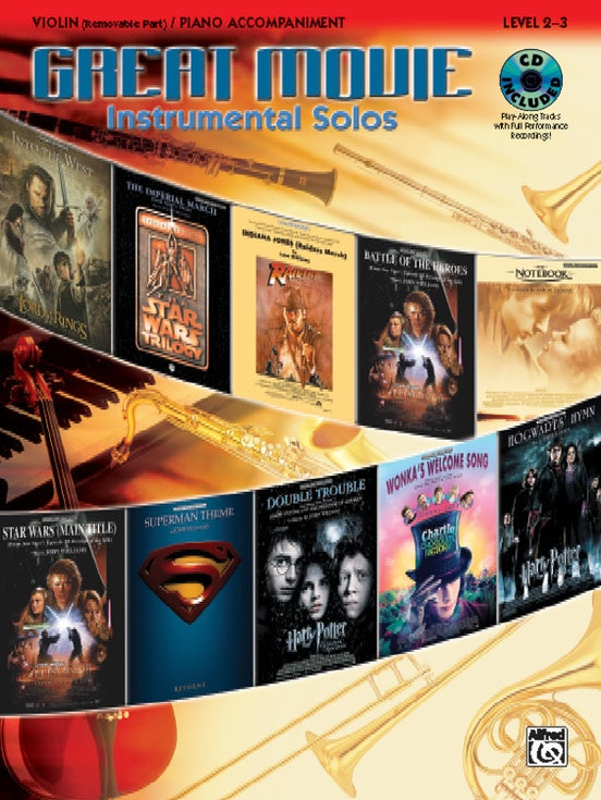 Great Movie Inst Solos Violin & Piano Bk/CD