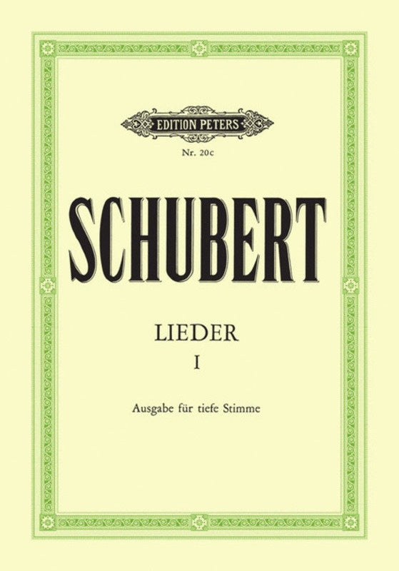 92 Songs Bk 1 - Low Voice - Franz Schubert - Classical Vocal Low Voice Edition Peters EP20C