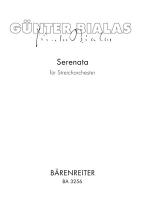 Serenata for String Orchestra - Gunter Bialas - Barenreiter Full Score