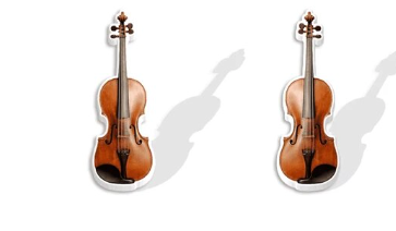 Violin Stud Earrings Picture on Acrylic