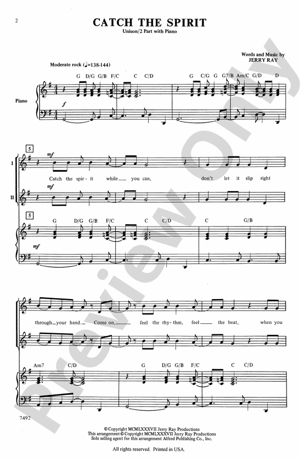 Catch the Spirit - 2-Part Choral Octavo (Digital Download)