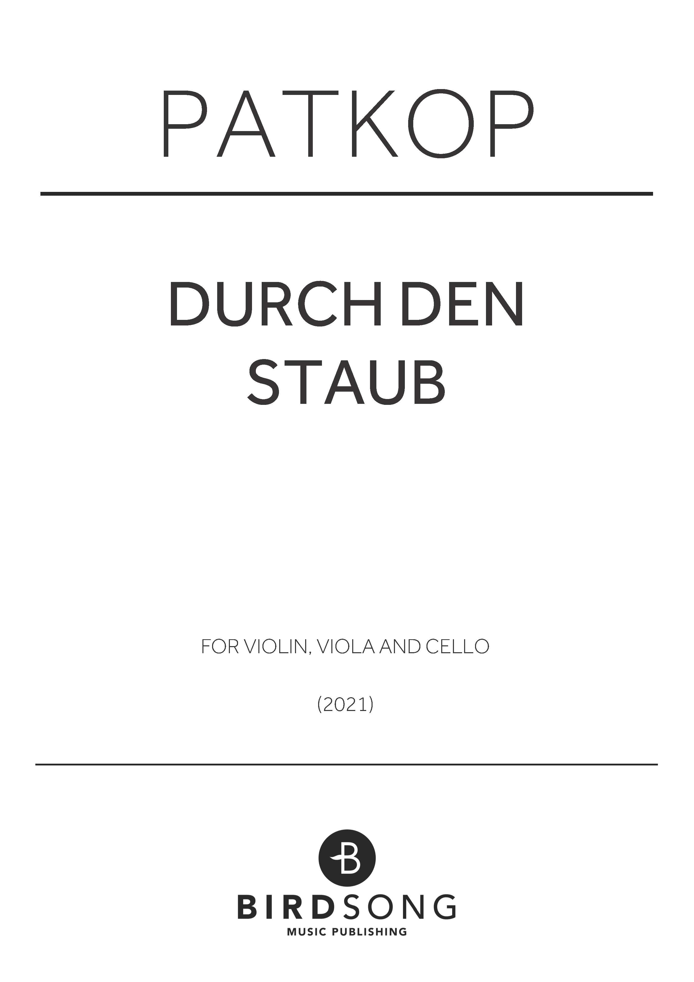 Durch den Staub - Instrumental Trio (Digital Download)