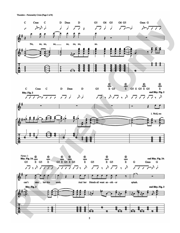 Personality Crisis - Guitar TAB (Digital Download)