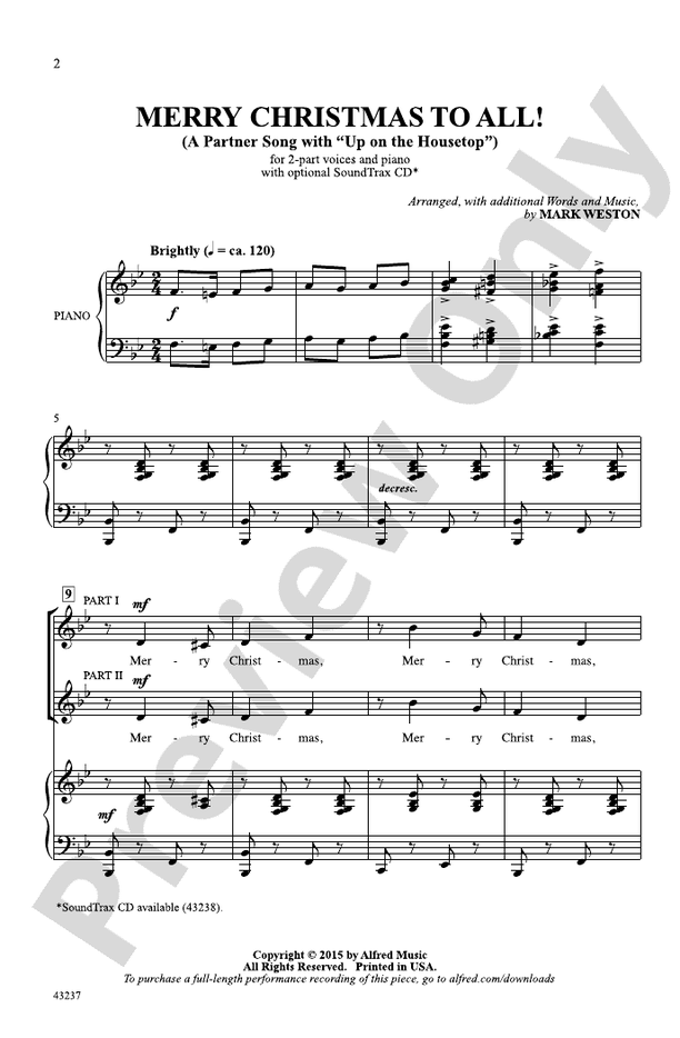 Merry Christmas to All! – 2-Part Choral Octavo (Digital Download)