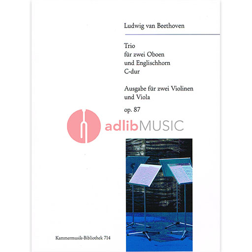 Beethoven - Trio in Cmaj Op87 - 2 Violins/Viola Breitkopf KM714